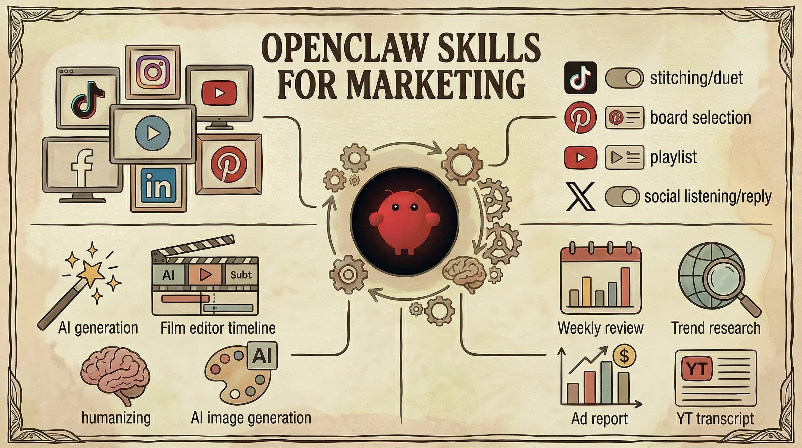 15 Best OpenClaw Skills for Social Media Marketing in 2026